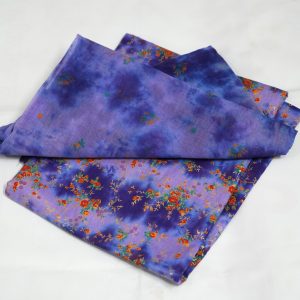 Light Blue Rajasthani cotton foil print poshak