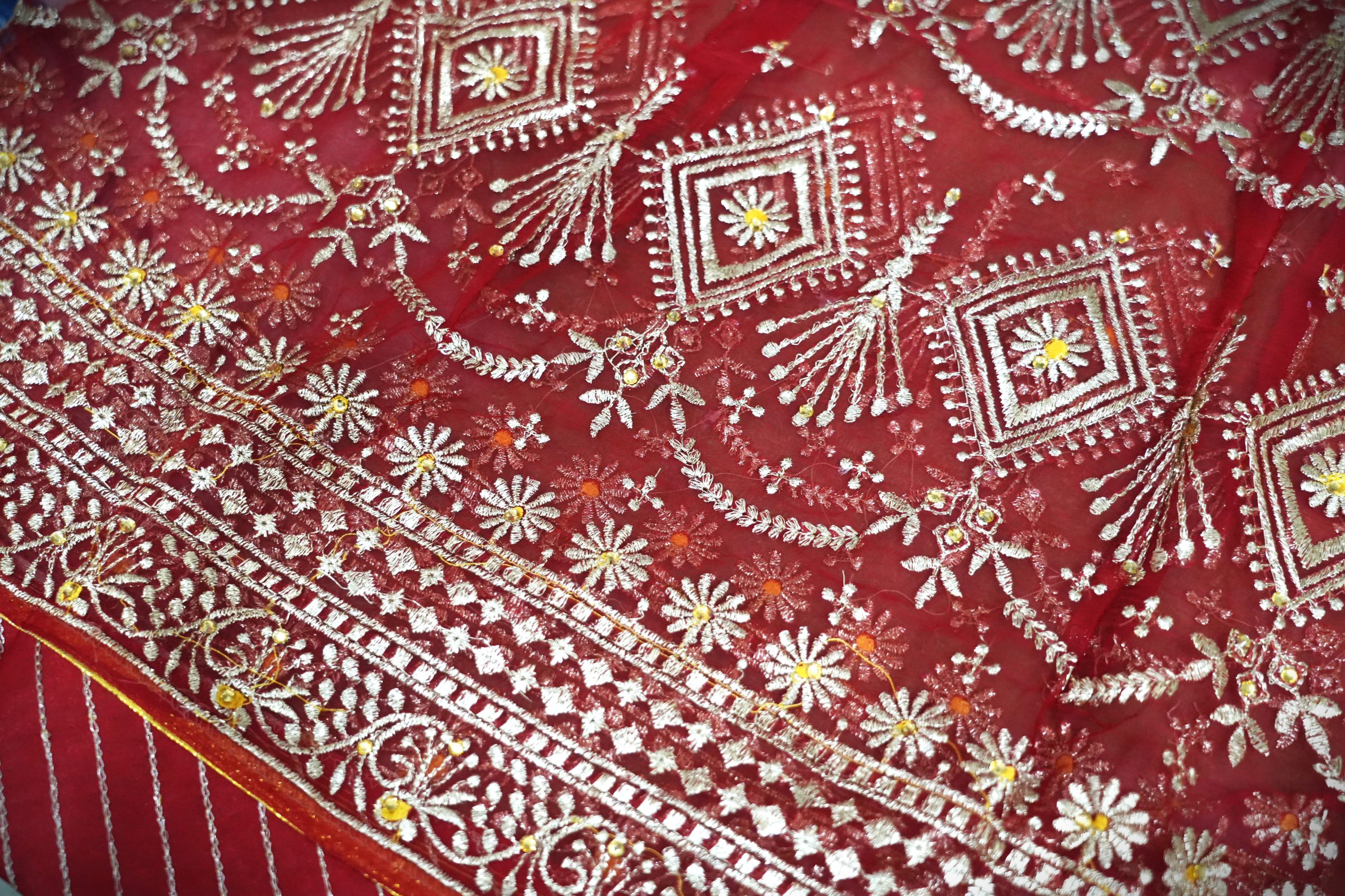 Red Poshak with yellow odhna (4 Side) - Image 4