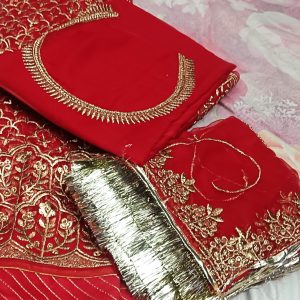 Red Bember Satan poshak with 24 kali Gher (Ankita)
