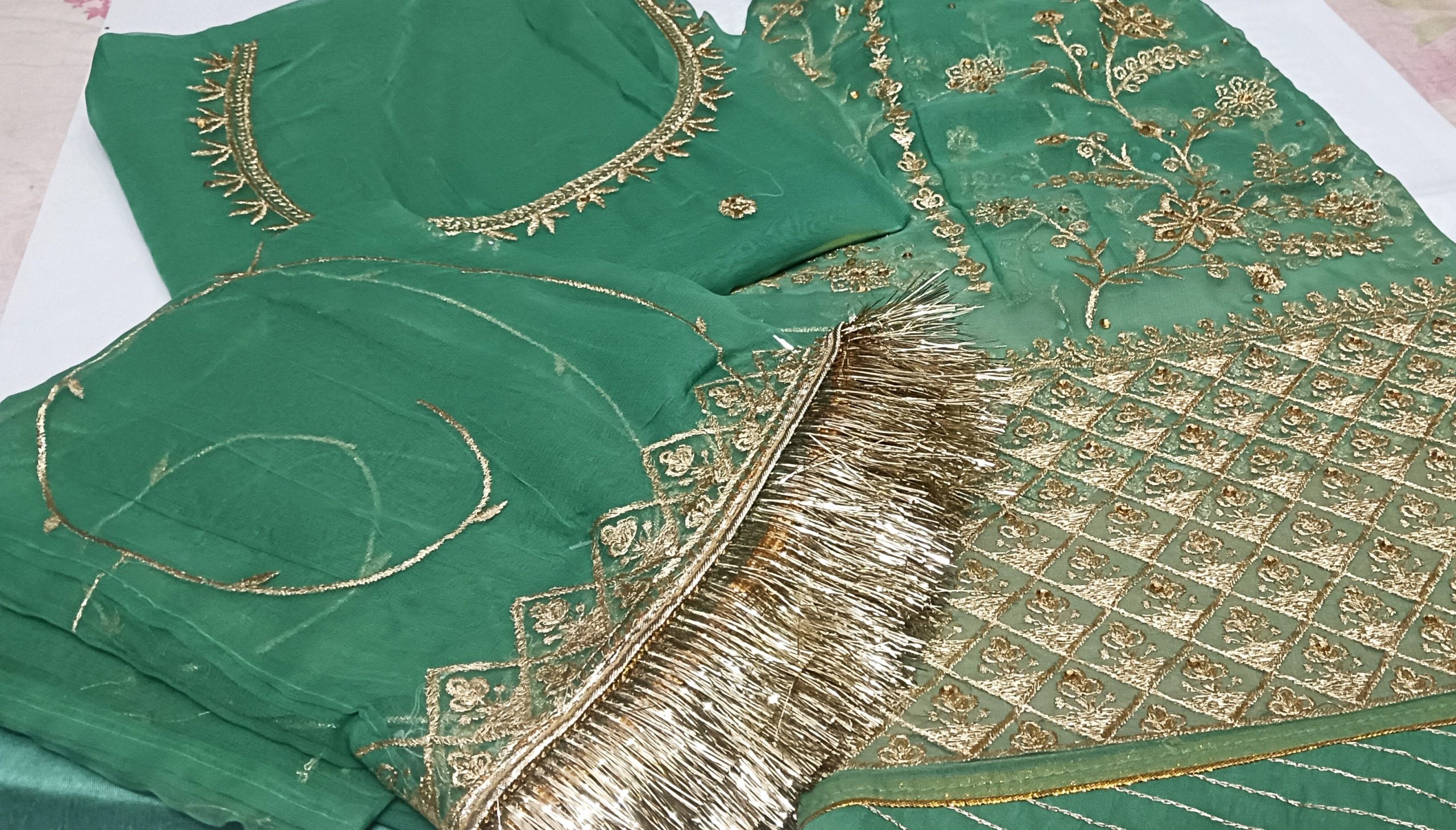 Light Green Poshak with Odhna (Roshnai) - Image 2