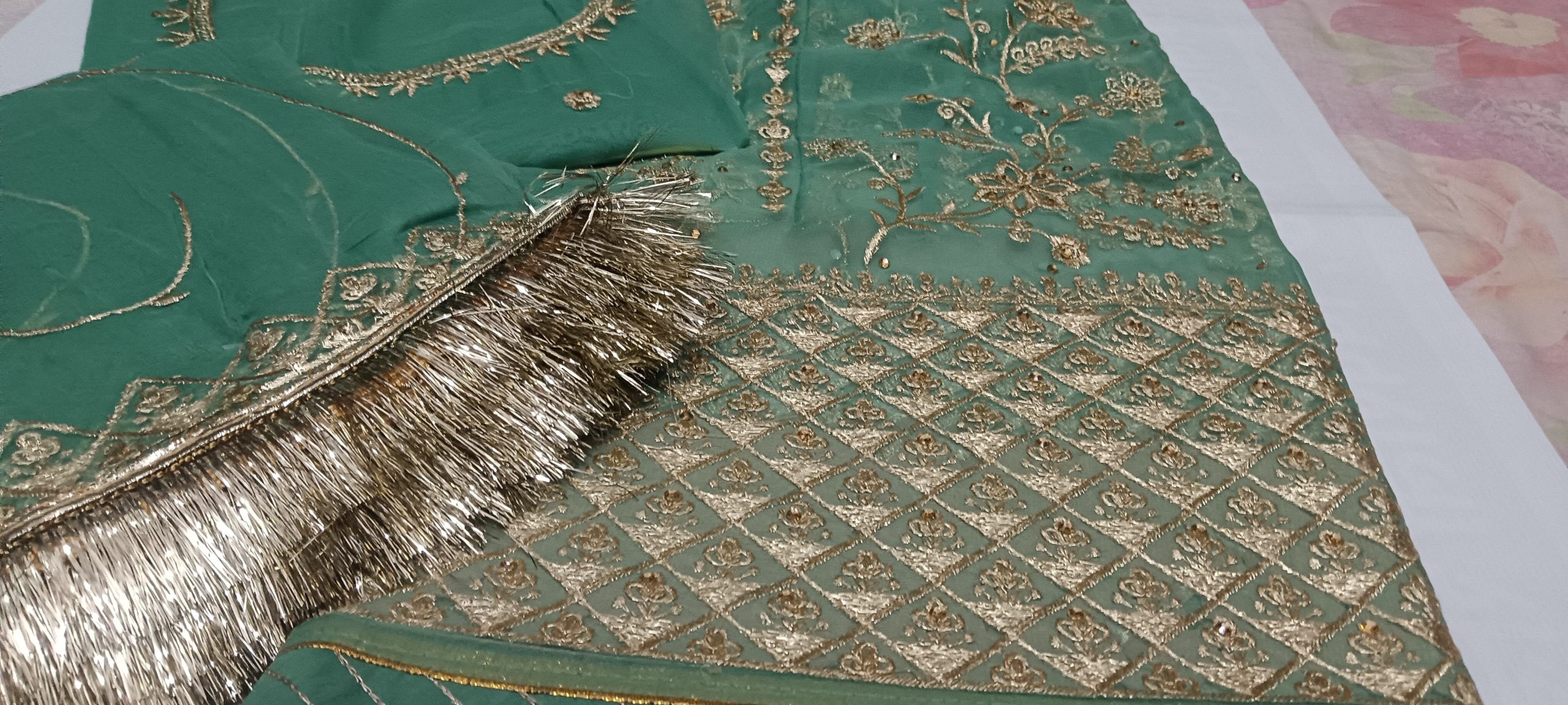 Light Green Poshak with Odhna (Roshnai) - Image 4