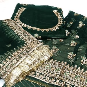 Royal Green Poshak with Odhna (Roshani)