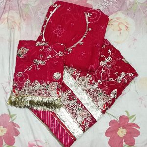 Royal Pink Poshak with Odhna (RAY BANDHEJ)