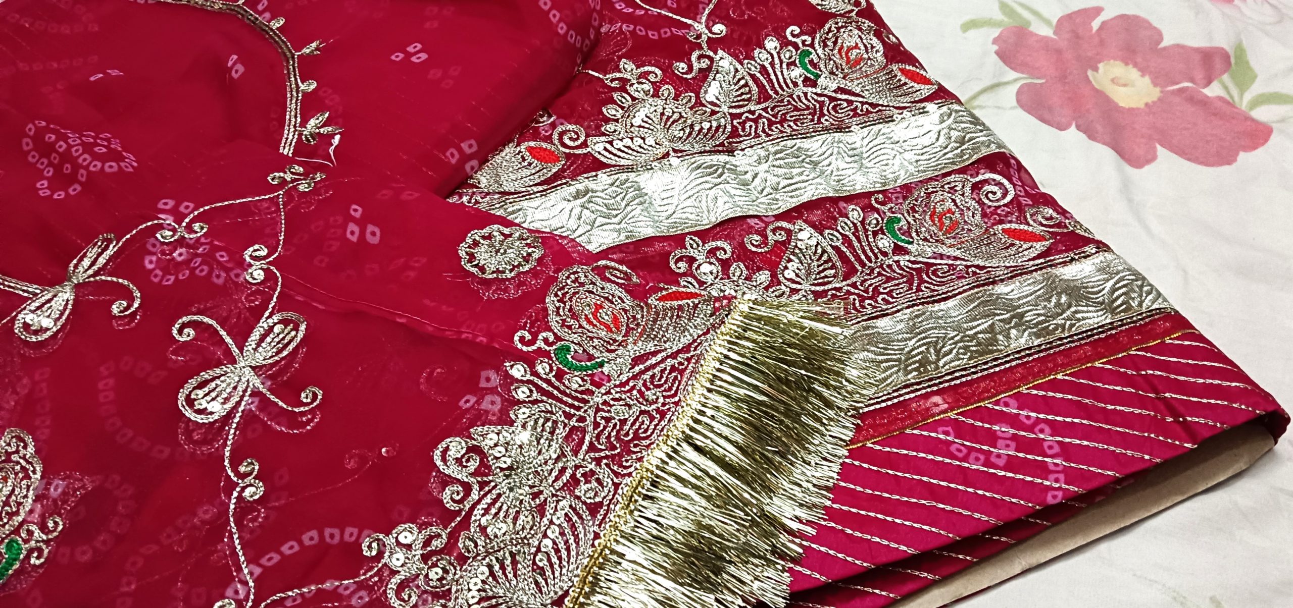Royal Pink Poshak with Odhna (RAY BANDHEJ) - Image 2
