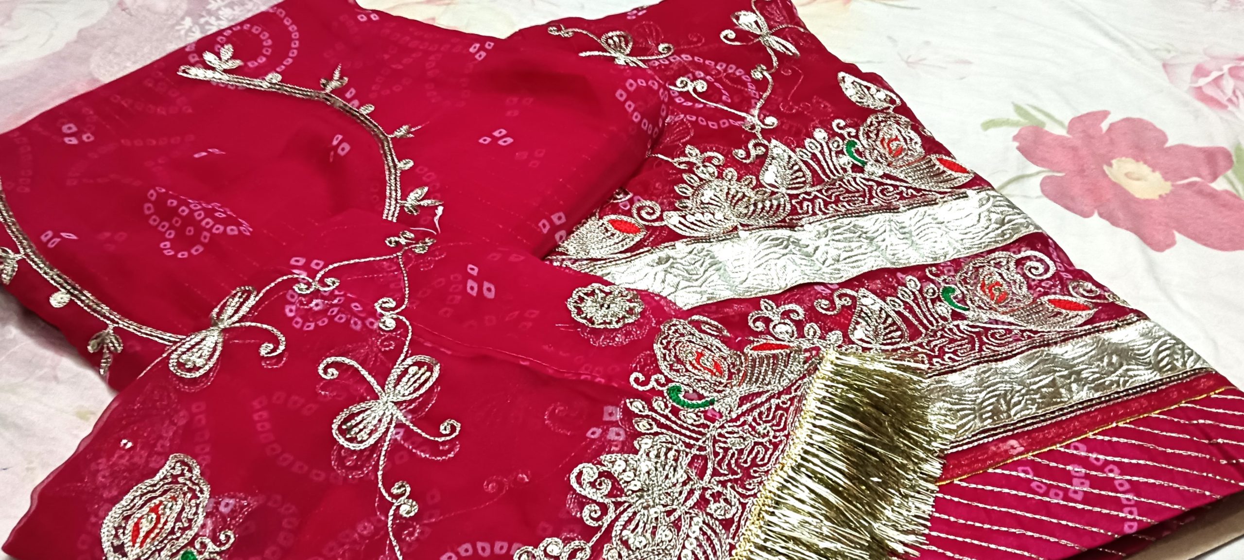 Royal Pink Poshak with Odhna (RAY BANDHEJ) - Image 3