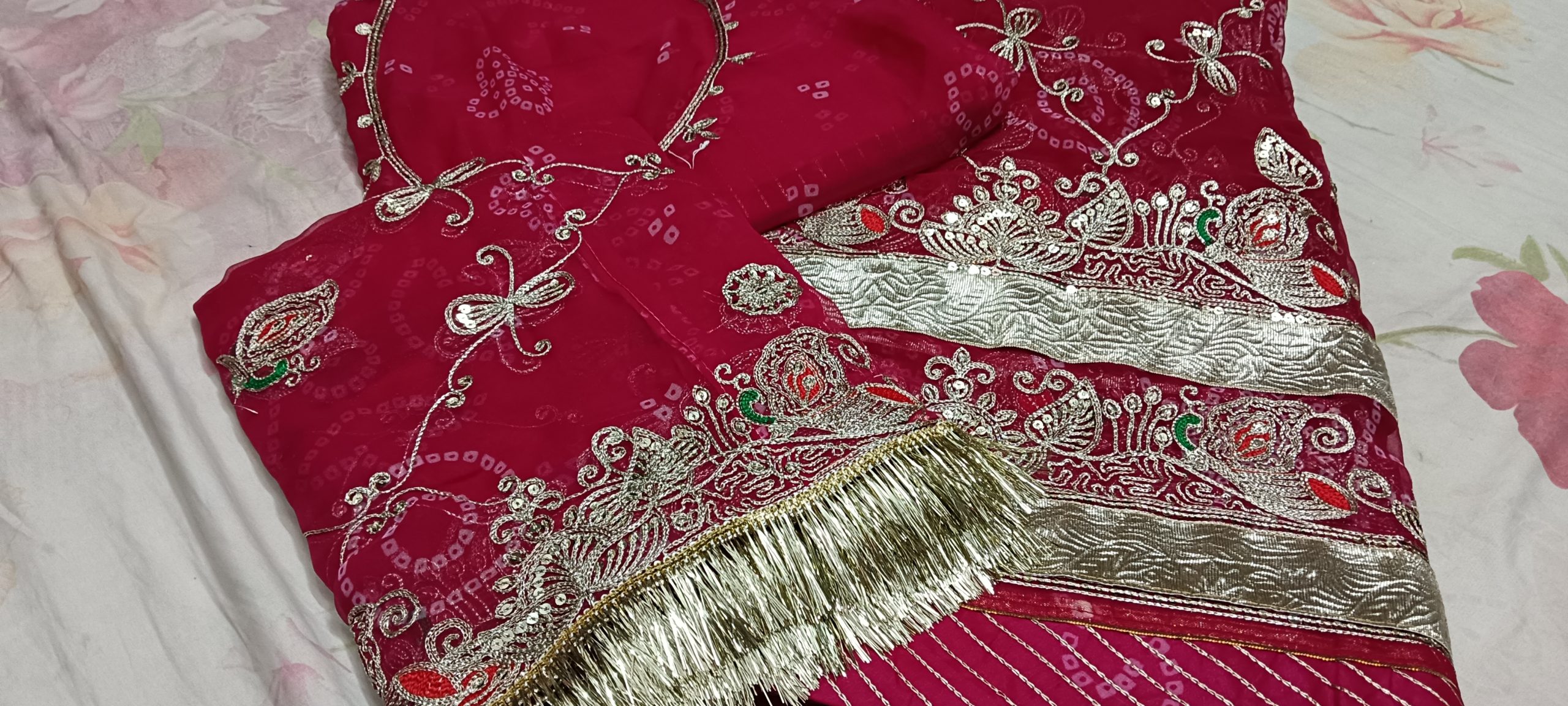 Royal Pink Poshak with Odhna (RAY BANDHEJ) - Image 4