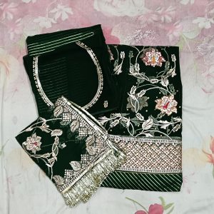 Royal Green Poshak with Odhna (shal)
