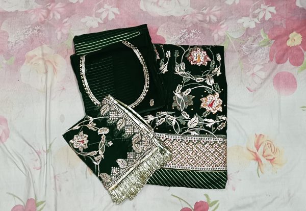Royal Green Poshak with Odhna (shal)