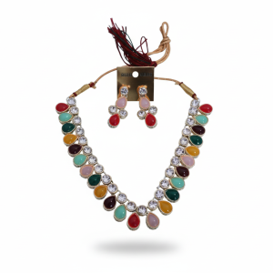 Multicolor Stone Necklace Set