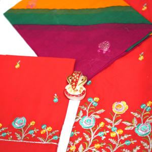 Red + Pink Lehariyo (92*88 Kali Daily Wear)