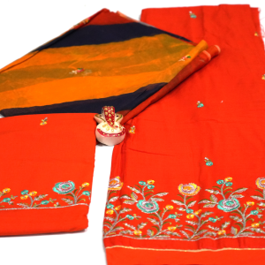 Orange with Lehariyo Odhani (92*88 Kali Daily Wear)
