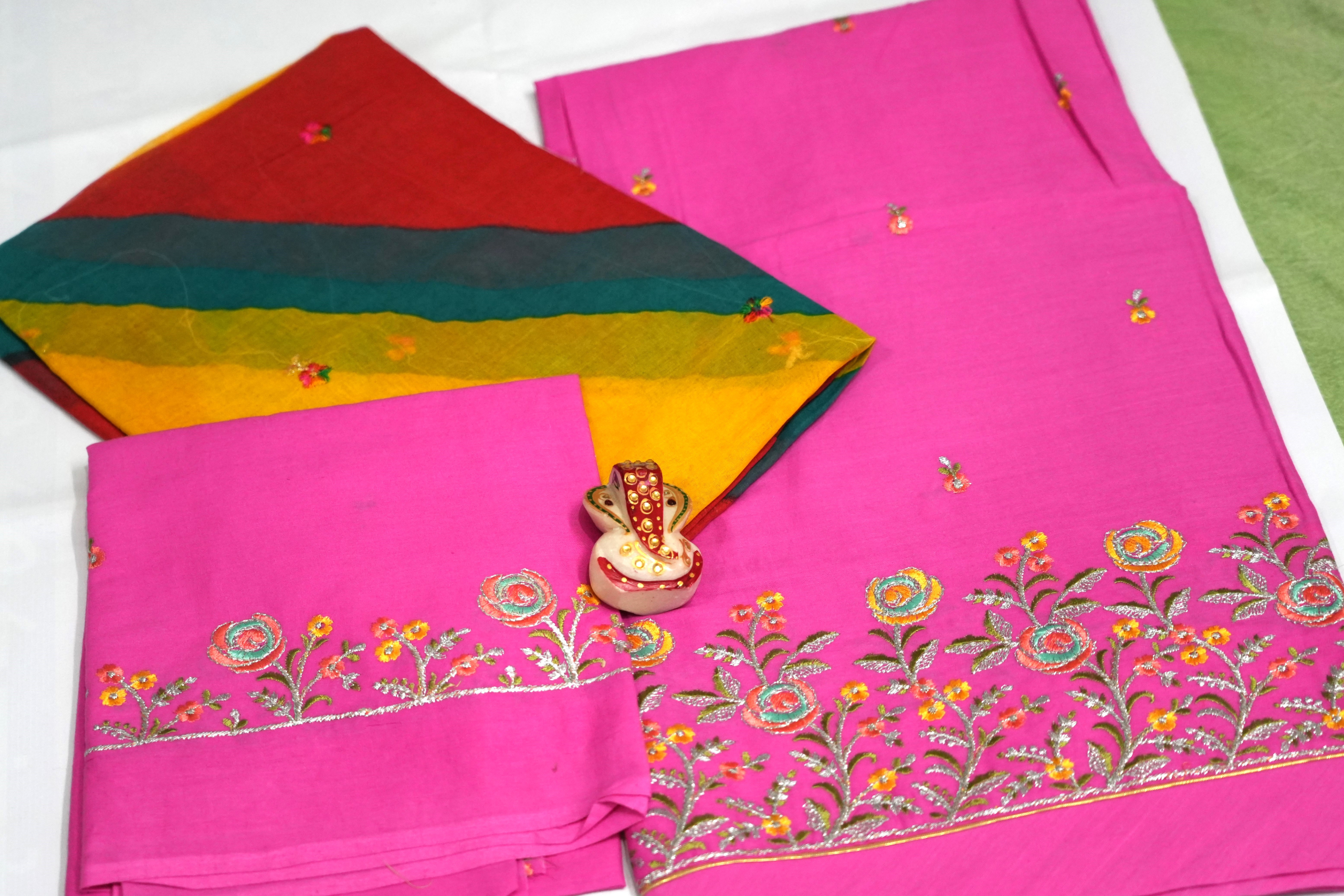 Pink Lehariyo (92*88 Kali Daily Wear) - Image 4