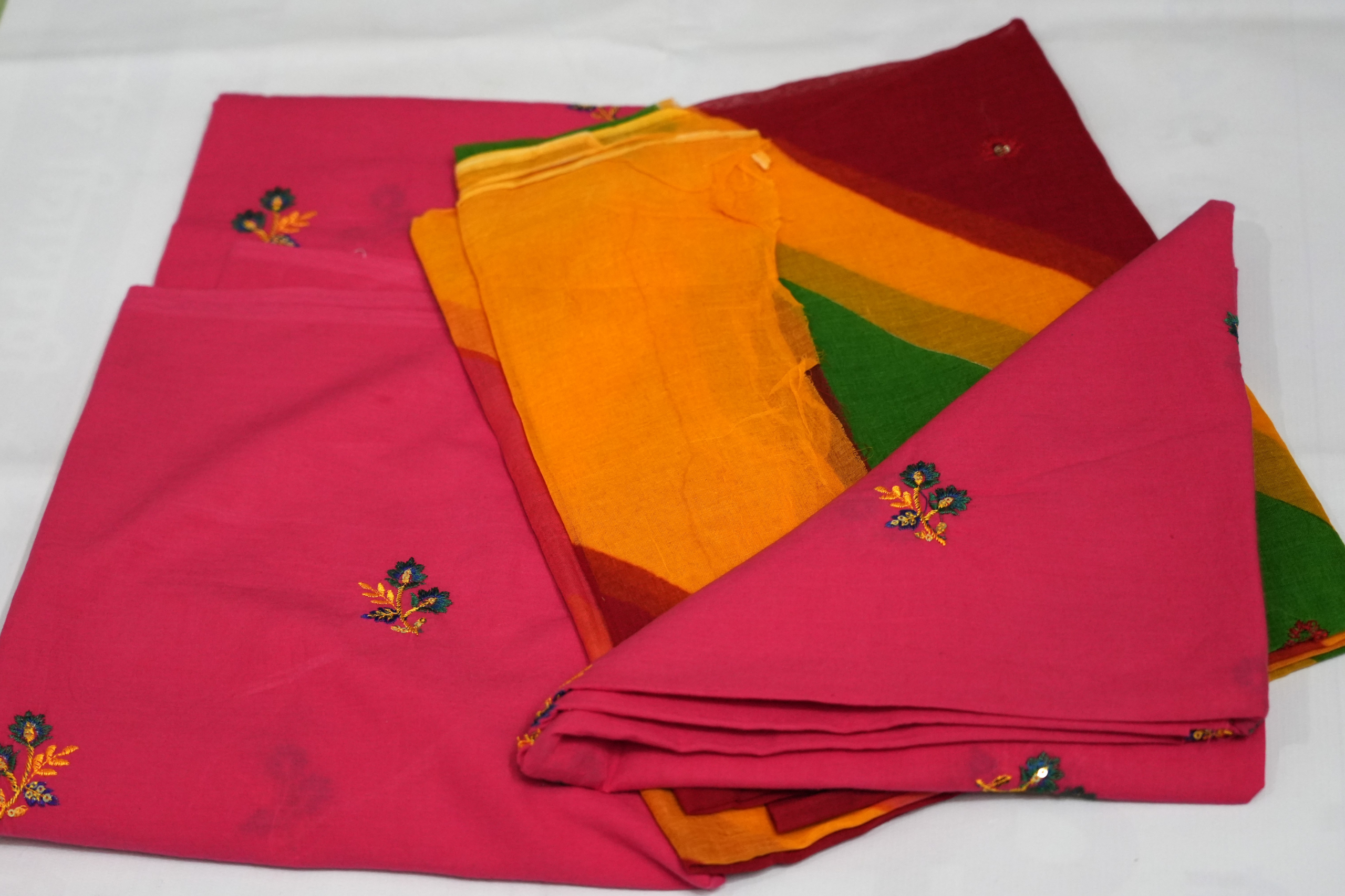Rani Pink Peak Booti Rajputi Poshak