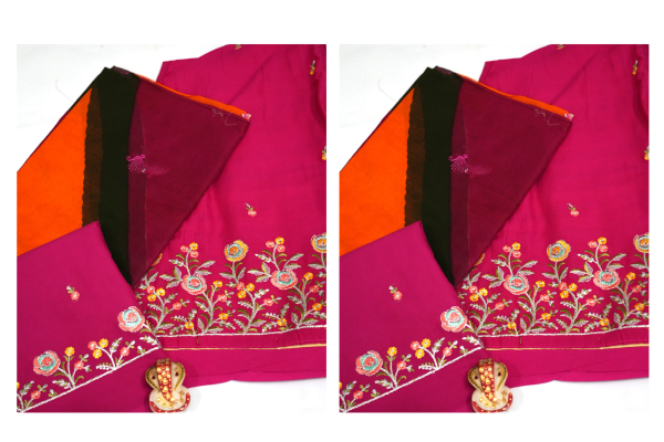 Light Pink + Lehariyo (92*88 Kali Daily Wear) - Image 2