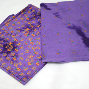 Light Purple Rajasthani cotton foil print poshak