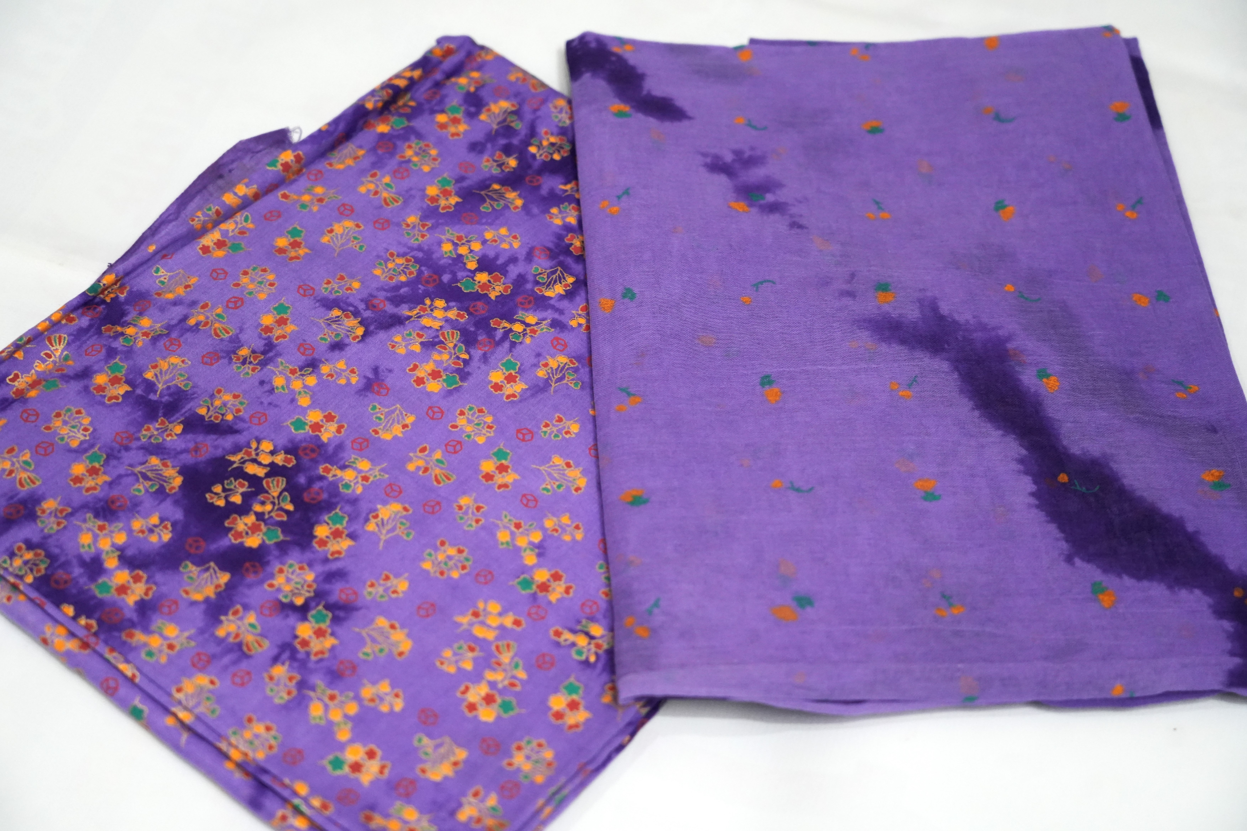 Light Purple Rajasthani cotton foil print poshak - Image 2